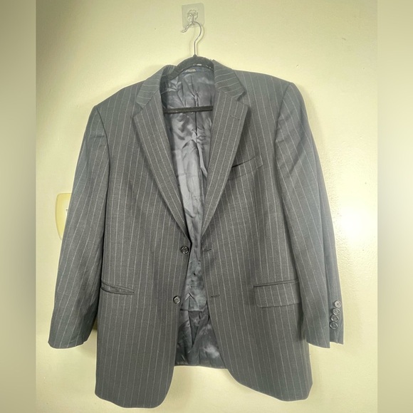 Hart Schaffner Marx Gray Sport Coat with Structured Shoulders  set size 40 R - Picture 9 of 11